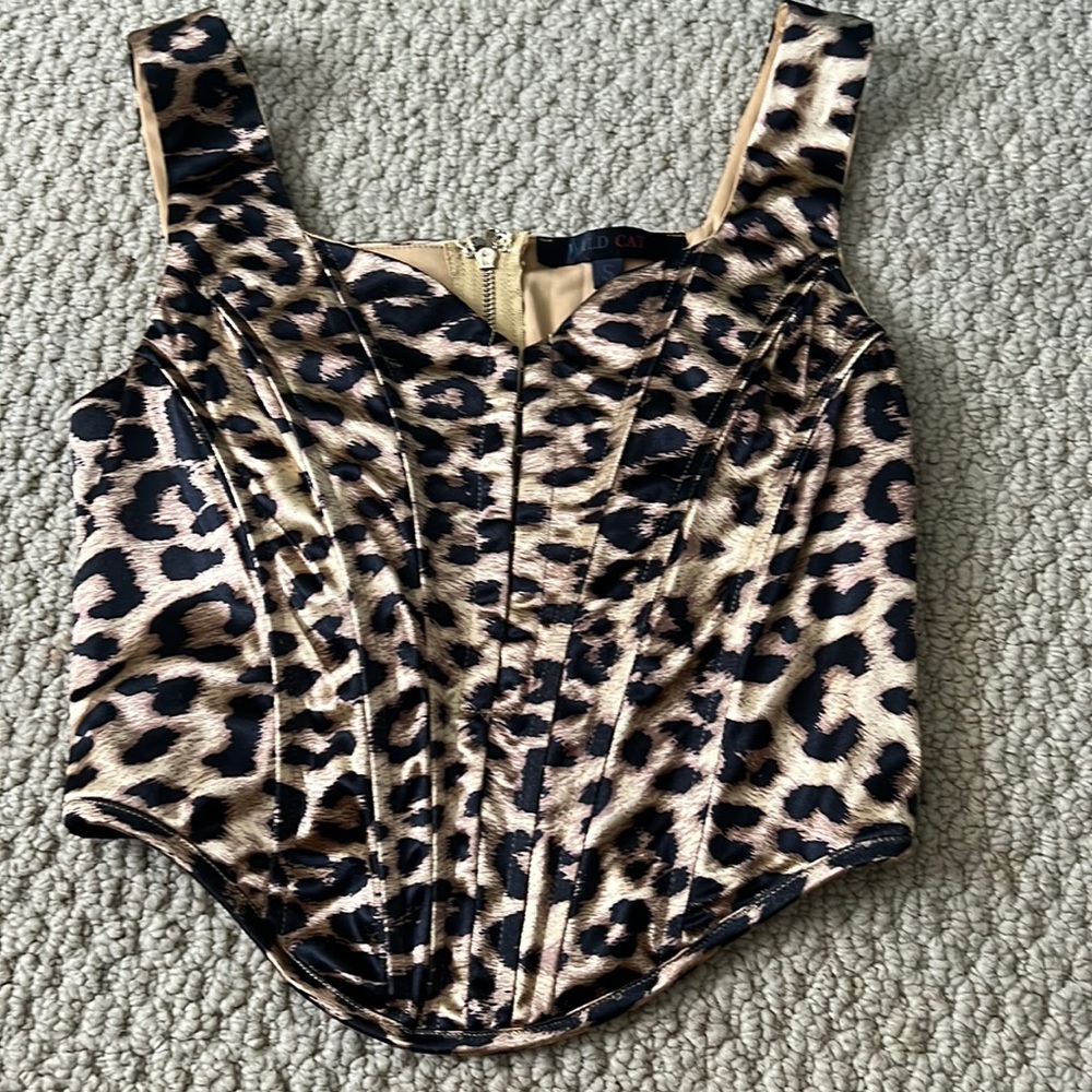Cheetah corset top